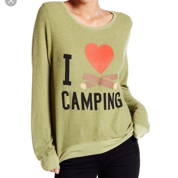 Wildfox Sweaters - HP 🥳 WILDFOX “I heart camping” Jumper Sweatshirt